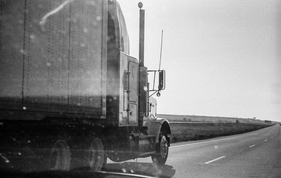 Sur la route entre Dallas et Wichita Falls - Nikon F801