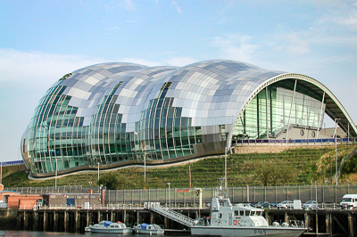 Le Sage Gateshead, aujourd’hui The Glasshouse, vu depuis le Quayside