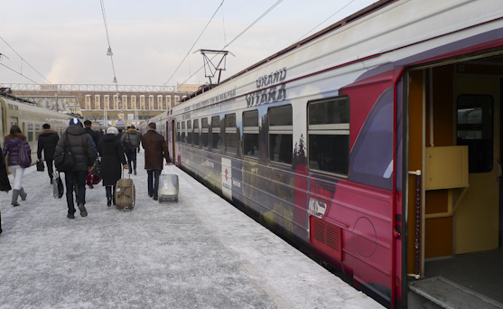 Trajet vers le centre de Moscou