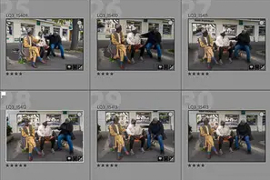 Etude d'une planche contact photographique
